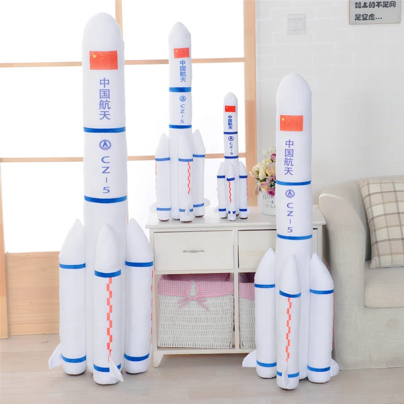 

China Aerospace Space Flight Launcher Simulation Rocket Model CN-5 Create Rest Pillow Cushion Boy Gift