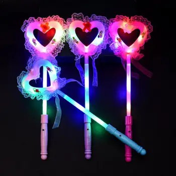 

Luminous Magic Stick Fairy Wand Toys Love Heart Princess Lollipop Flash Stick Child Girl Gift Luminous Toy Magic Wand
