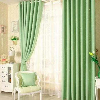

Family Living Room Bedroom Curtains Rustic Style Blackout Curtains Starry Hot Silver Modern Blackout Curtains