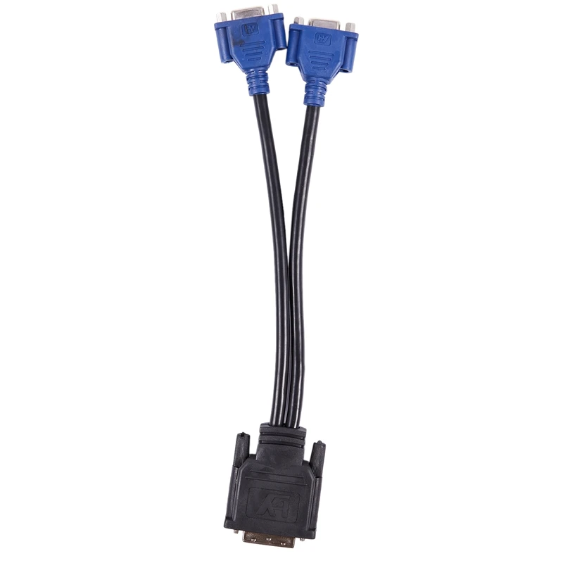 

Laptop Dual Link DVI-I 24 and 5 Pin Male to 2 VGA Female Cable