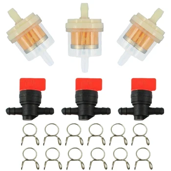 

1/4'' Professional In Line Shut-off Portable Practical Fuel Cut Clamp Gas Filter Repair Replacement For Briggs & Stratton