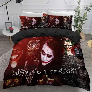 

Teen Soft Bedding Sets Horror Joker Winter Home Duvet Cover Set Pillow Sham Custom Single Double Quilt Cover (2/3Pcs Superhero )