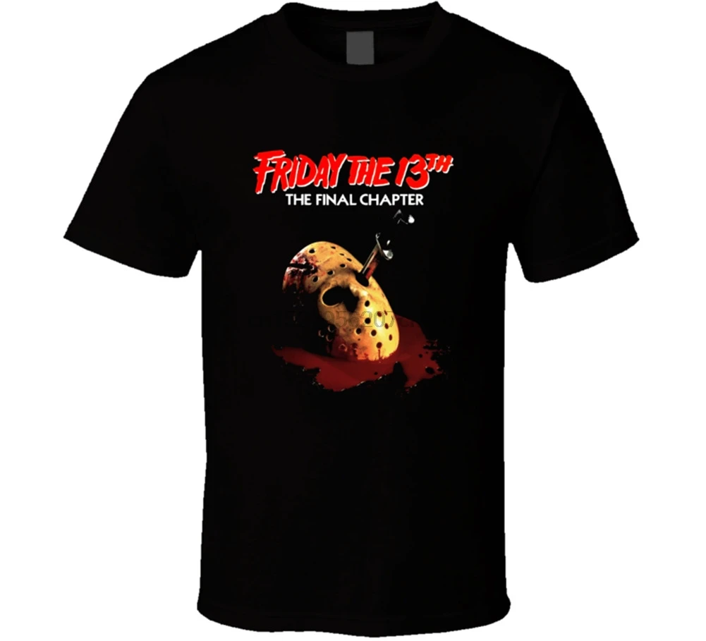 

Friday The 13th Final Chapter Movie Men Black T Shirt Tee Cotton New From Us(1)