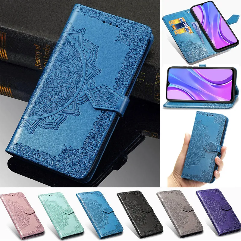 

Redmi 9 Case on for Etui Xiaomi Redmi 9 redmi9 6.53" Case 3D Mandala Flower Soft Leather Flip Cover on Xiaomi Redmi 9 Phone Casa