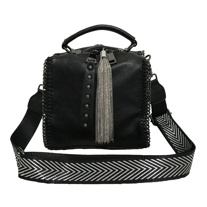 

Diamond-studded Tassel Bag Women 2020 Fashion Chain Soft Leather Shoulder Bags Korean Casual Backpack Multifunctional Travel Bag