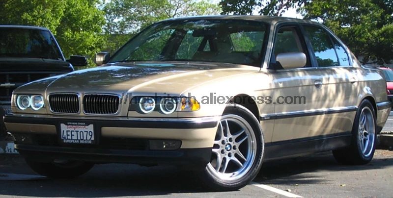 HochiTech для BMW 7 серии E38 1994-2001 автомобиль стиль белый 6000K фара с подсветкой на флуоресцентных лампах с холодным катодом Halo angel eyes Kit angel eyes light