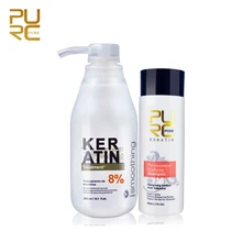 300 мл 8% Кератиновый выпрямитель для вьющихся волос 100 мл очищающий шампунь домашний 30 минут ремонт и гладкий Уход за волосами и кожей головы