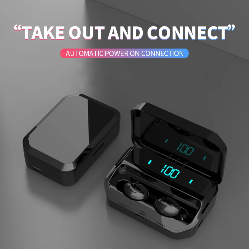 Настоящие Беспроводные водонепроницаемые наушники с шумоподавлением TWS Bluetooth 5 0