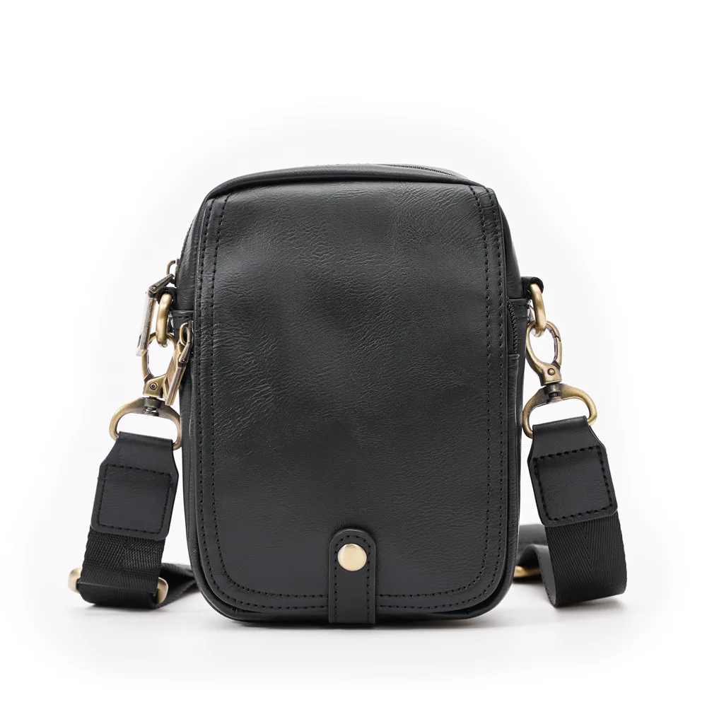 

Fashion Men Messenger Bags Thick Leather Male Mini Travel Bag Man Shoulder Bags Small Crossbody Bag For Unisex Casual Clutch Bag