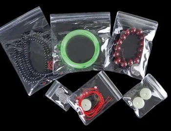 

100pcs Self Sealing large Plastic pvc Zip Lock Bag Thick Clear Ziplock Earrings Jewelry Packaging pvc Bag