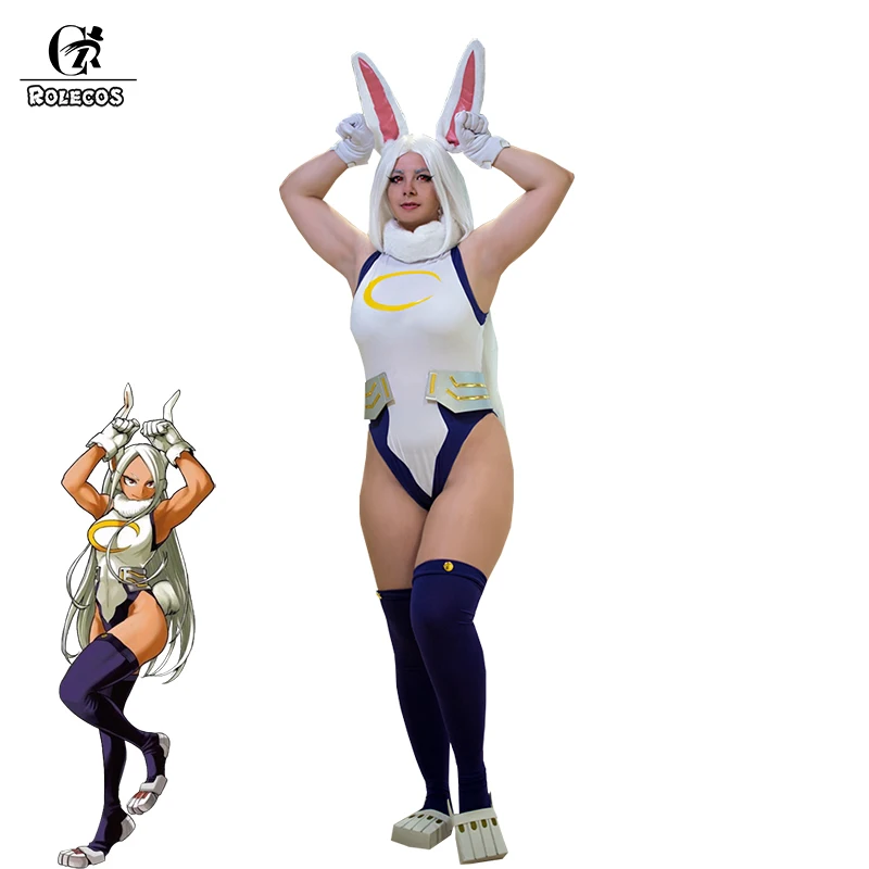 ROLECOS MHA Косплей Костюм кролик герой мируко сексуальный комбинезон BNHA Кролик