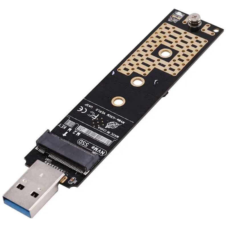 

NVMe to USB Adapter M.2 SSD to USB 3.1 Type a Card with RTL9210 HDD Enclosure Adapter