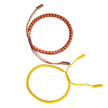 2 шт Тибетские буддийские талисманы тибетские браслеты: 1 шт женские мужские ручной работы веревочный подарок и 1 шт для женщин мужчин хан