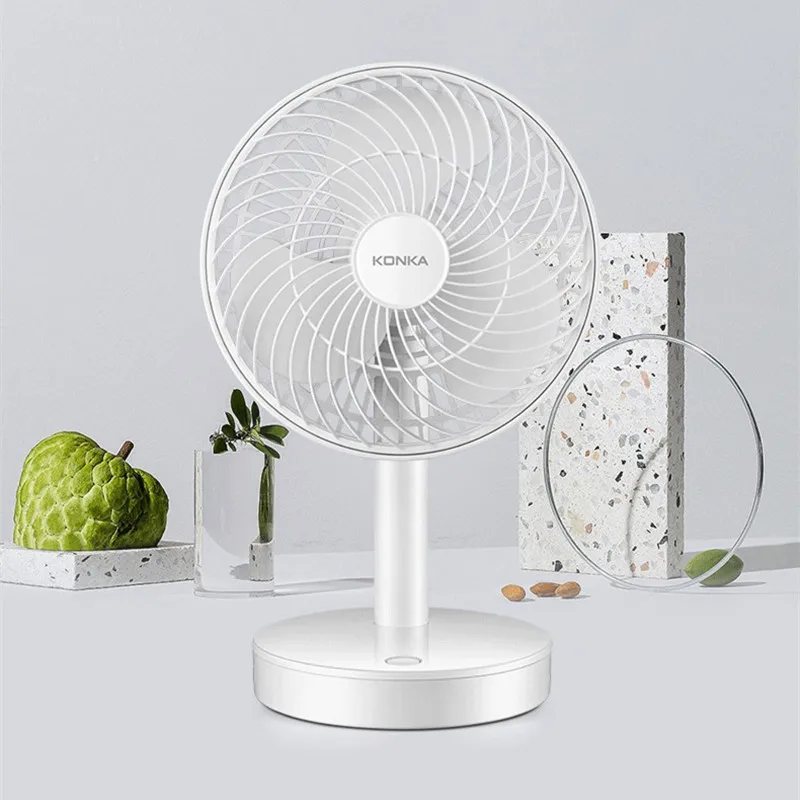 Mini Leafless Fan Small Ultra Quiet Office Home Student Dormitory Creative Portable USB Dual File Adjustable