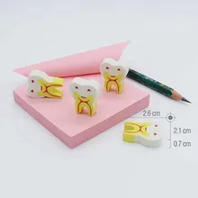 20 шт./пакет в форме коренного зуба зуб резиновые ластики в форме стоматолог стоматологическая клиника школьная отличный подарок для детей