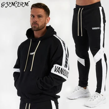 

Streetwear casual men's suit 2020 new men's hoodie plus men's trousers jogger outdoor fashion men's clothing sportswear