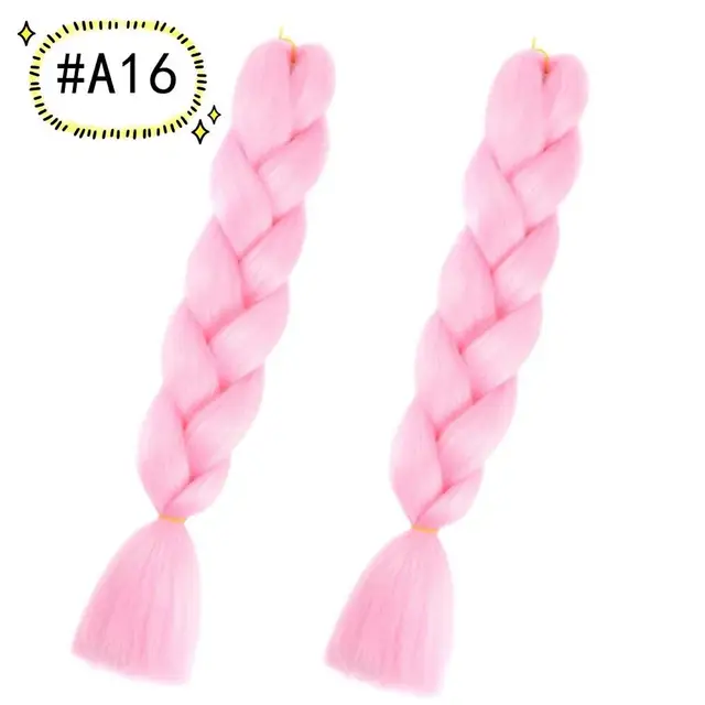 Jumbo Braiding Hair Extensions Kanekalon Braiding Hair 24 Inch Ombre Multiple Tone Colored Synthetic Hair for Women A16