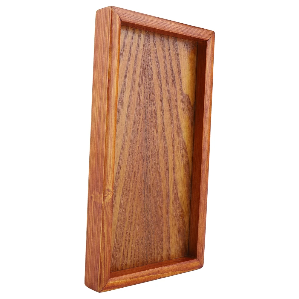 Rectangle Wooden Tea Tray Serving Table Plate Snacks Food Storage Dish For Hotel Home With Handle Serving Tray Home Decoration