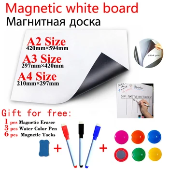 

School Magnetic WhiteBoard for Kids Dry Erase White Boards Fridge Stickers Kids Home Office Message Boards Magnets Wall Stickers