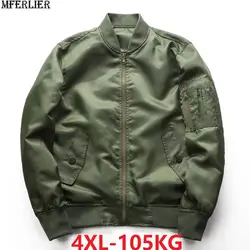 Мужская куртка-бомбер, авиационная военная куртка, уличная куртка с карманами, большие размеры 4XL, куртки armygreen, осенние модные куртки на