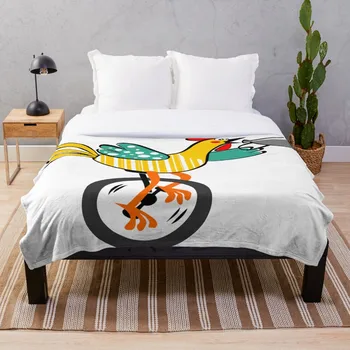 

Soft Blanket for Bed Sherpa Flannel Fleece Blanket Home Travel Sofa Soft Throw Blanket Rooster On A Bicycle