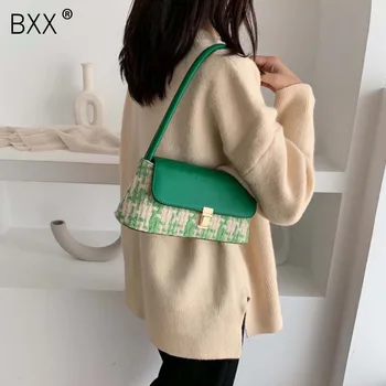 

[BXX] Vintage PU Leather Crossbody Bags 2020 Luxury Brand Designer Shoulder Bag Female Large Capacity Handbags HI763