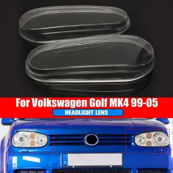 

Pair Left Right side Car Glass Lens Headlight Lamp Housing Cover For VW MK4 Golf GTI R32 1999 2000 2001 2002 2003 2004 2005