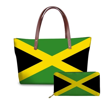 

FORUDESIGNS National Jamaica Flag Pattern Women Bag Handbags Casual Shoulder Bag Totes Bags Wallets Ladies Bolsa Feminina 2019