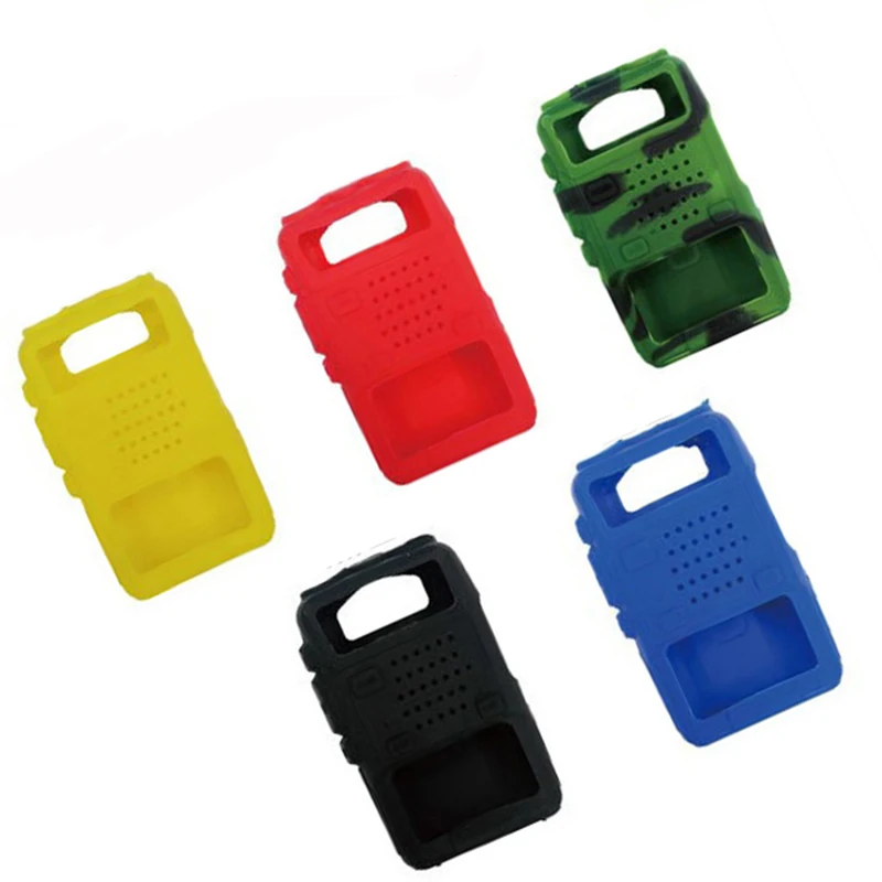 

5 Silicone Rubber Protective Sleeves UV-5R Two-Way Radio Box F8 + UV 5R UV-5RE DM-5R Walkie-Talkie