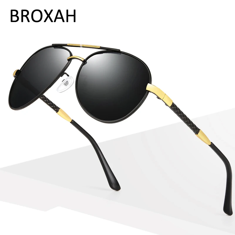 

Retro Pilot Sunglasses Men Polarized Driving Sun Glasses for Man Metal Frame Shades UV400 Protection Oculos De Sol Masculino