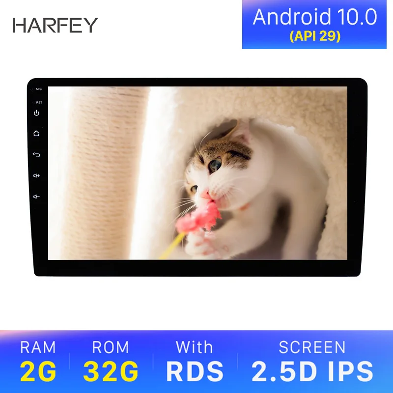

Harfey Android 10.0 API 29 9" Touchscreen 1080P Universal Car Radio GPS Navi Bluetooth Multimedia Player Support Mirror Link