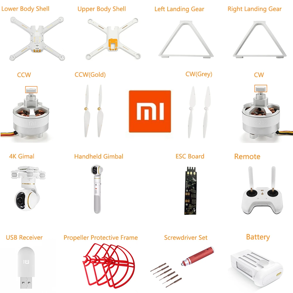 For Xiaomi Mi Drone 4K Version RC Quadcopter Spare Parts CW CCW Motor Engine