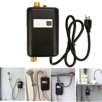 

110V Mini Instant Electric Tankless Hot Water Heater Shower for Kitchen Bathroom New Heater is safe electricity and water saving