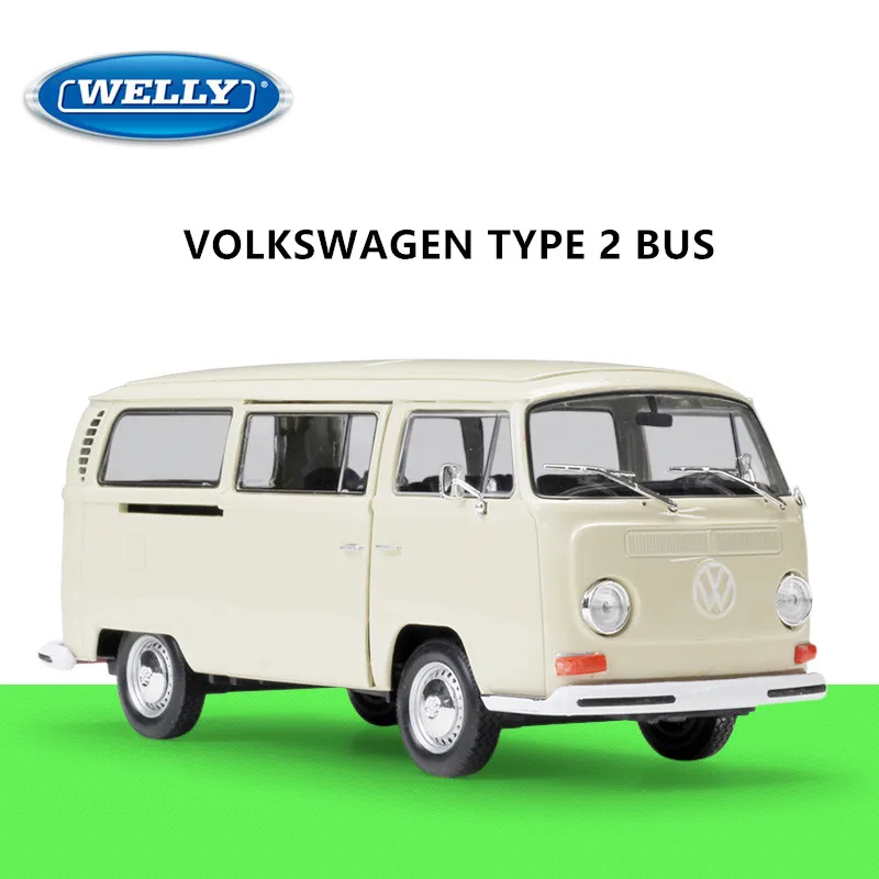 WELLY 1:24 Volkswagen 1972 T2 автобус фургон моделирование сплав модель автомобиля ремесла украшение коллекция игрушка инструменты подарок