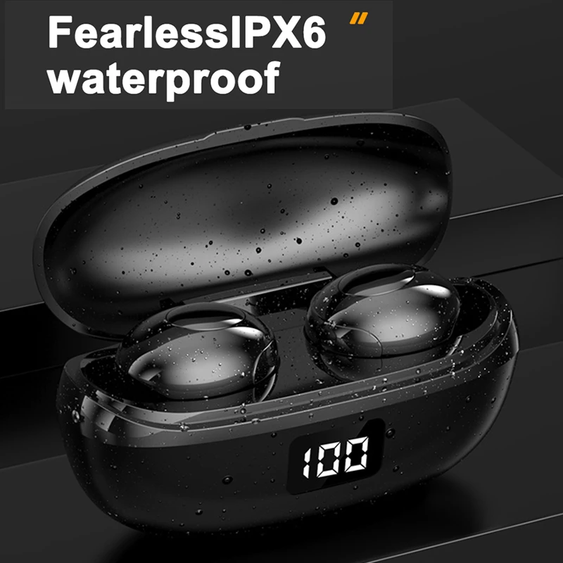 COBRAFLY Wireless Bluetooth Headphones TWS Earphones 9D Stereo Music IPX6 Waterproof Headset For Android IOS Wireless Earbuds