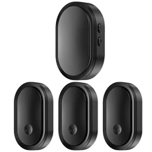 Sonnette de bienvenue sans fil, étanche à 300M, télécommande, 3 boutons, 1 récepteur, lumière LED intelligente, sonnette électronique pour porte de maison