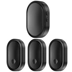 Sonnette de bienvenue sans fil, étanche à 300M, télécommande, 3 boutons, 1 récepteur, lumière LED intelligente, sonnette électronique pour porte de maison 