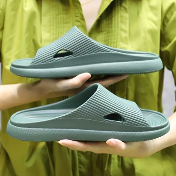 

2020 Men's And Women's Home Slippers Non-slip Breathable Cool Beach Sandals Flip Flops Lightweight Summer Slides Plus Size 35-45