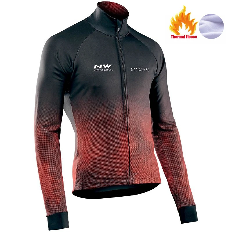 NW Pro team Men Cycling Jackets Winter Thermal Fleece Jersey Bicycle Cycling Warm MTB Bike Clothing Jacket Multiple choices - Цвет: 04