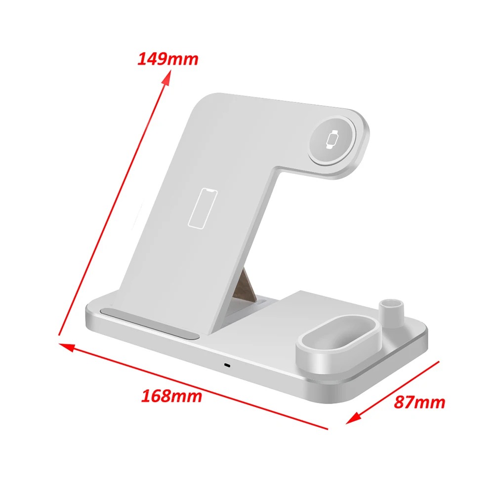FDGAO 4 в 1 Qi Беспроводное зарядное устройство Индукционная зарядная подставка для iPhone 11 Pro X XS Max для Airpods Apple Watch карандаш док-станция