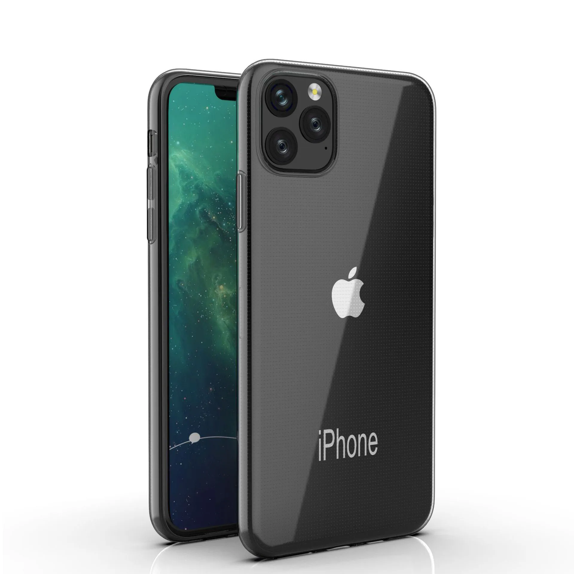 Прозрачный чехол для iphone 11 Pro прозрачный мягкий ударопрочный из ТПУ с защитой от