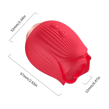 Rose Shape Vaginal Sucking Vibrators Erotic Nipple Sucker Oral Sucker Clitoris Stimulation Powerful Vibrators Sex Toys for Women 3