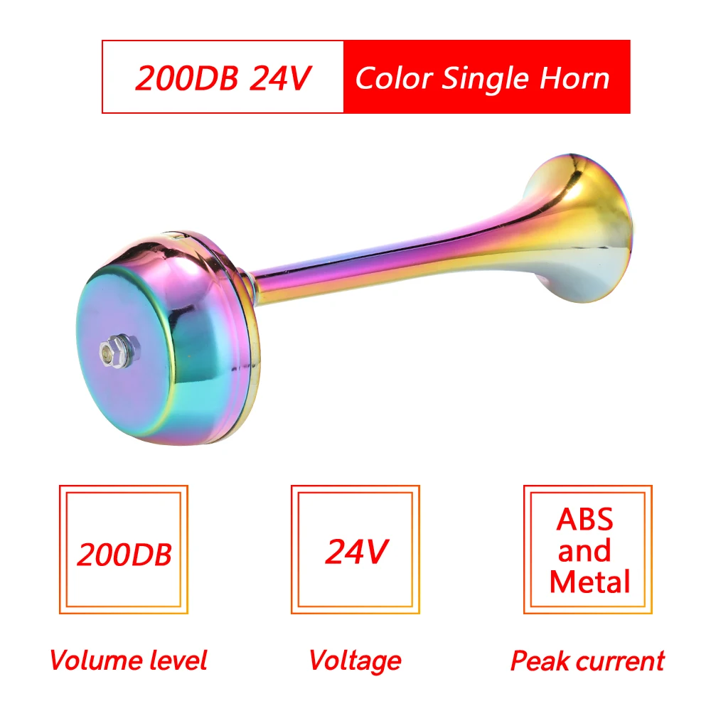KKMOON Универсальный 200DB громкий автомобильный клаксон 12 V/24 V Одиночный труба компрессор Bocina для грузовых автомобилей