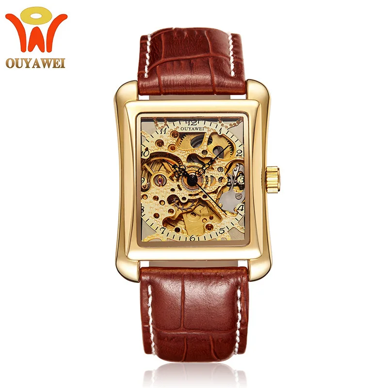 

Europe-asia wei Square Hollow out Business Top Grade MEN'S Watch Analog Watch Switzerland Watch