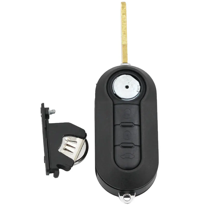 3 кнопки складной откидная оболочка ключа дистанционного управления чехол Fob для Fiat 500 Doblo Florino Punto Qubo Punto Evo