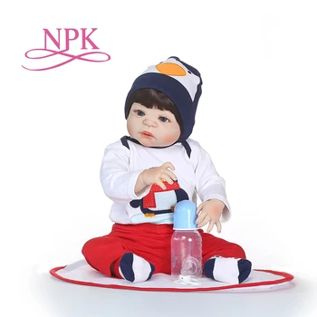 

NPK 55cm Soft Silicone Reborn Dolls Baby Realistic Doll Reborn babies Full Vinyl Boneca BeBes Reborn Doll For Girls Birthday