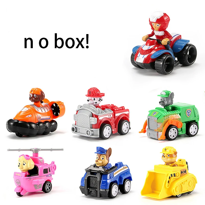 7 PCS no box 12 шт./лот, модель «Щенячий патруль», миниатюрные фигурки, игрушки для украшения дома, миниатюрные поделки, креативная кукла, фигурка щенка, 30D - Цвет: 7 PCS no box