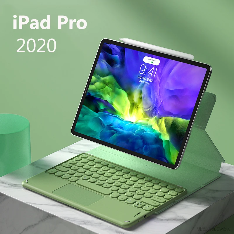 B.O.W-funda para teclado de 11 para iPad Pro, protector de TPU con imán desmontable y teclado para Air 4 De 2020 con portalápices, Bluetooth, 10,9