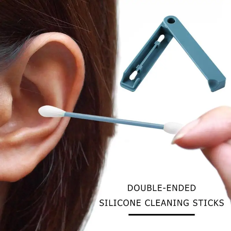 

Double-ended Reusable Cotton Swab Ear Cleaner Stick Cosmetic Makeup Cotton Buds Environmental Protection and Durability