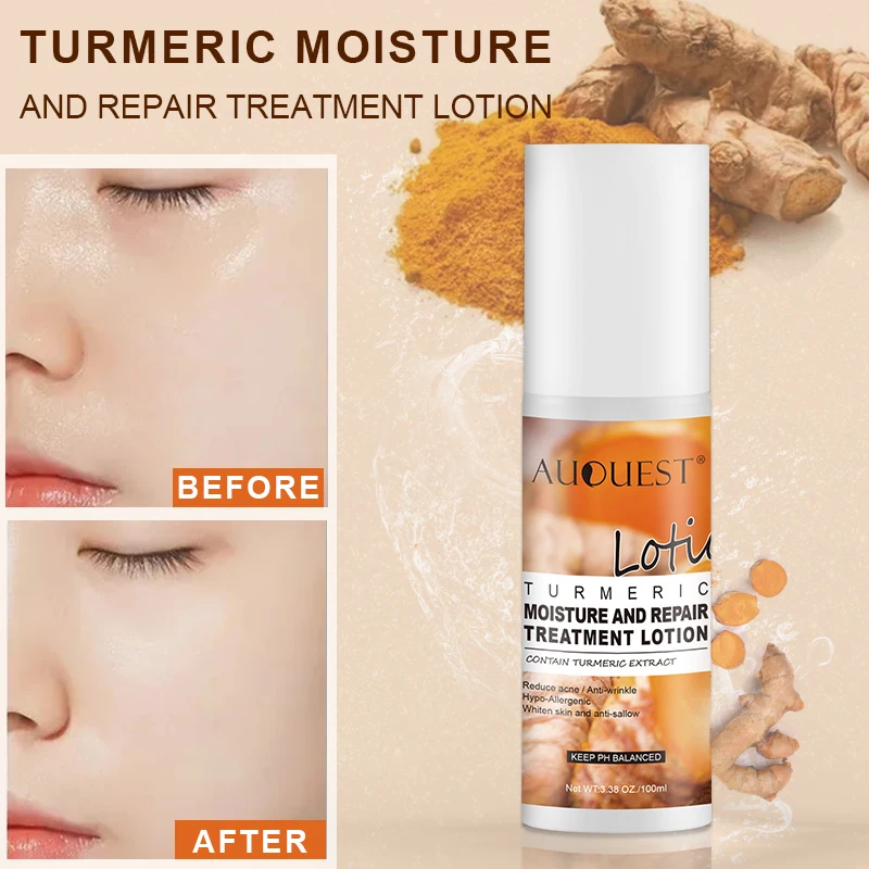 Auquest 5-Step Brightening Facial Cleanser Skin Care Routine With Active Turmeric & Curcumin Benefits